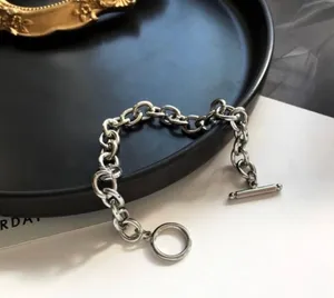 Titanium Steel Link Chain Bracelet for Men Women, Punk Hip Hop Bracelet thumbnail 1