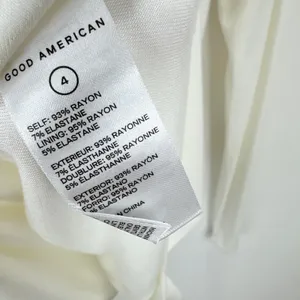 Good American Scoopneck Bodysuit Ivory Stretch Jersey Knit Basics Size 4 XL NWT thumbnail 11