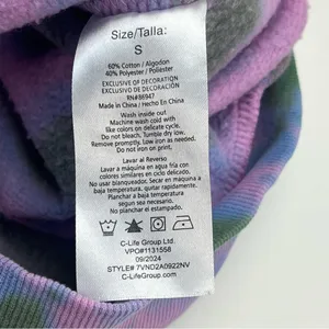 Von Dutch Rhinestone Tie Dye Jogger Hoodie Set Olive Green Pink Purple Small‎ thumbnail 8