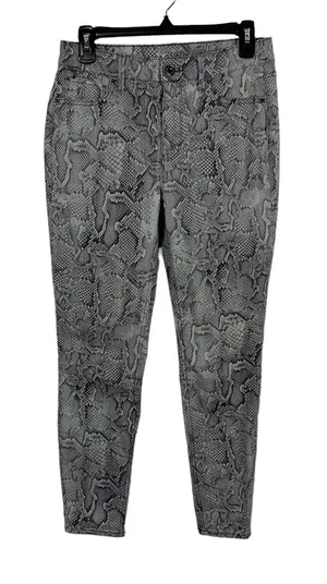 White House Black Market The Skinny‎ Ankle Snake Print High Rise Stretch Pants 4 thumbnail 1