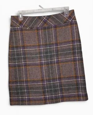 L.L. Bean Wool Plaid Skirt Pencil thumbnail 1