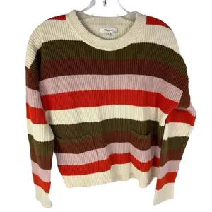 Madewell Patch Pocket Stripe Pullover‎ Sweater M thumbnail 10