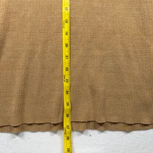 Free People Ribbed Knit Midi Skirt Women’s Medium Brown Side Slit Stretch thumbnail 9