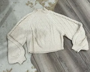 Free people cream turtleneck sweater thumbnail 1