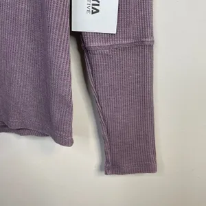 Zyia Dont Wake Me Up Lilac Purple Thermal Waffle Knit Lounge Sleep Top XL new thumbnail 6