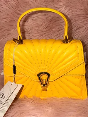 Scarleton Yellow Quilted Top-Handle Satchel with Detachable Strap thumbnail 9
