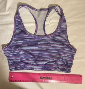 Purple sports bra thumbnail 1