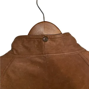 Vintage American Style Brown Leather Belted Trench Coat Mountain life old money thumbnail 12