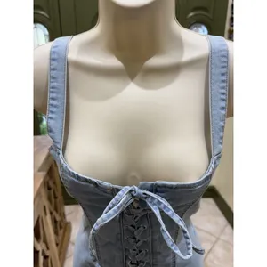 Jolie & Joy light wash denim mini dress size M thumbnail 4