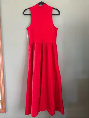 a new day Vibrant Red Sleeveless Mock Neck Maxi Dress thumbnail 4