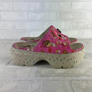 Crocs x Line Friends Stomp Slide Platform Womens 9 Petit Sweets Sandal Unisex M7 thumbnail 2