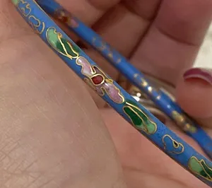 Vintage Cloisonné Skinny Bangle Bracelet thumbnail 11