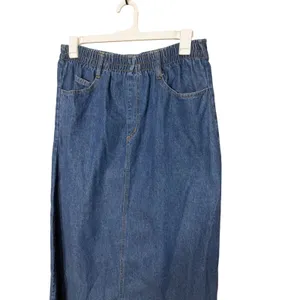 Venice Blues Vintage Denim Midi Skirt Medium Wash Elastic Waist Made‎ in USA 14 thumbnail 2