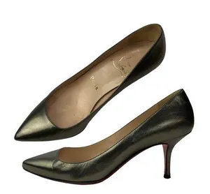 Christian Louboutin Metallic Stiletto Heels Pumps Size 6.5 thumbnail 1