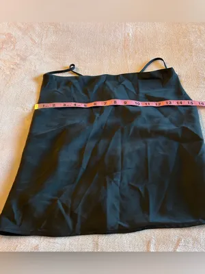 Rachel Zoe black satin cowl neck tank top with crossed straps in back size M thumbnail 8