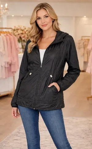 Lululemon Miss Misty Jacket II Zip Up Womens Black Size 4 Waterproof Hood Run thumbnail 1