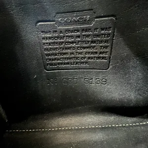 Vintage Coach Bellini Zip Bag Black Leather Purse thumbnail 3