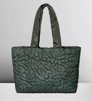 Wild Fable Olive Quilted Puffy Tote Bag thumbnail 1