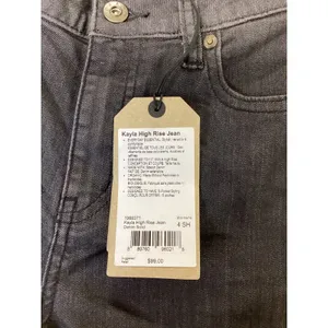Prana Kayla High Rise Jeans Womens 4 Short Charcoal Grey Organic Denim 1968371 thumbnail 3