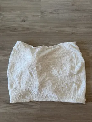 Salty Textured Tie-Front Mini Skirt in White Sarong thumbnail 4