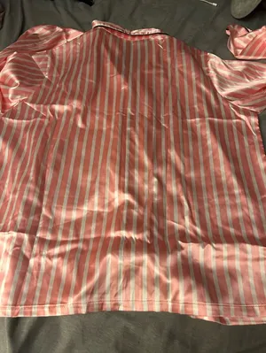 Luxenight Striped Button Up Satin Pajama Set,Size 1X. NWOT thumbnail 5