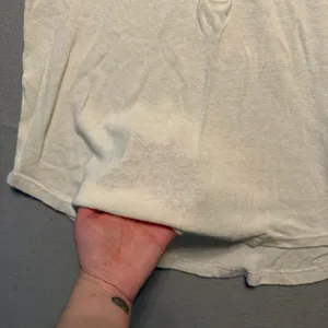 Faherty Hemp Cotton Henley Top Shirt Cream 3/4 Sleeve Women Size S thumbnail 4