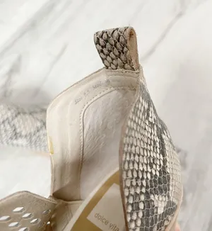 Sher Perforated Snakeskin Booties thumbnail 12