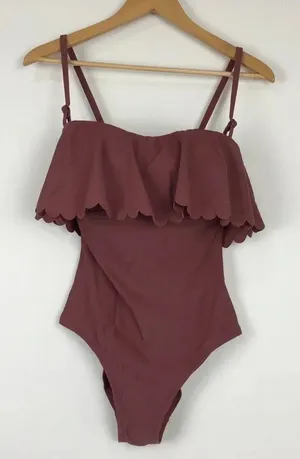 Kona Sol One Piece Ruffle Scalloped‎ Flounce Swimsuit thumbnail 1