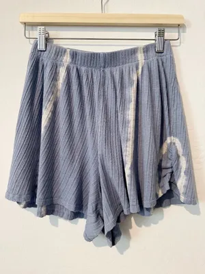 Free People Sleep Set Size XS Blue‎ Combo Rib Long Sleeve Shorts Outfit Coquette thumbnail 9