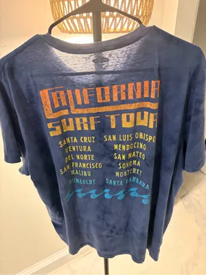 Old Navy Navy Tie-Dye Tee with Multicolor Surf Logo thumbnail 5