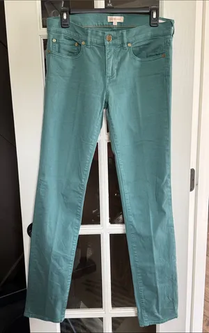 TORY BURCH Super Skinny Teal Jeans 28 thumbnail 1