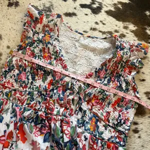 ANTHROPOLOGIE Floral Slocked Mini Dress Size Parge Petite‎ thumbnail 8