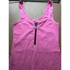 Womens PINK Victoria’s Secret Zip Up Dress Cotton/Spandex Stretchy Pink Small thumbnail 2