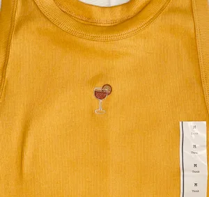 A New Day Women’s Tank Top Size M High Neck Yellow Mustard Ribbed Cocktail thumbnail 5