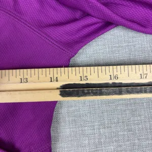 Athleta Hoodie Womens XXS Purple Tunic V-Neck Pullover Pockets Knit Stretch thumbnail 7
