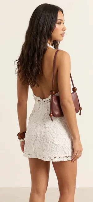 The prettiest white lace mini dress thumbnail 2