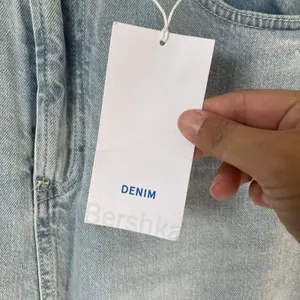 Bershka Denim High-Rise Maxi Skirt 100% Cotton Blue Women's Size EU 38/US 6 thumbnail 6