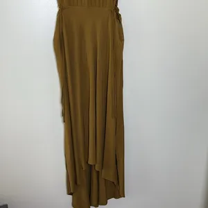 A New Day Brown Midi Dress Lightweight Cutout asymmetrical Hem‎ Tie Back Size M thumbnail 3