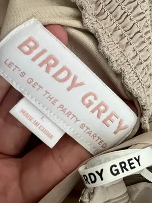Birdy Grey Lola Dress Chiffon Classic Champagne size L thumbnail 16