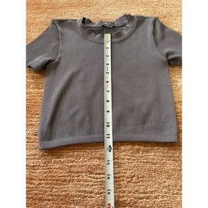 Zara Cropped Ribbed Tee For Girls Size XS thumbnail 5