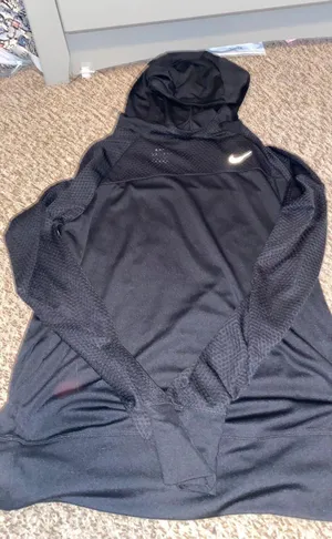 Black Dri-Fit Long Sleeve Running Top thumbnail 1