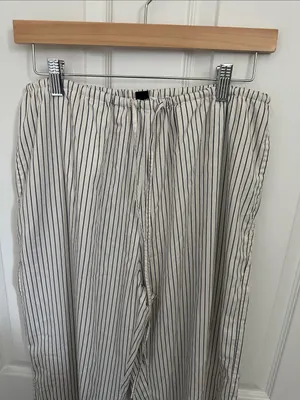 American Eagle Outfitters White Pants with Black Pinstripes thumbnail 2