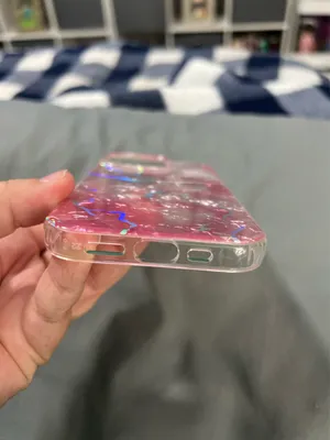 iPhone 14 Pro phone case pink and silver thumbnail 4