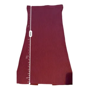 Lulus Ribbed Knit Midi Skirt Womens Large Rust Red‎ Back Slit ME3620 thumbnail 8