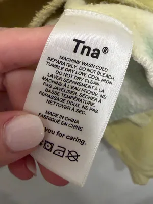 TNA Aritzia Tie Dye Cropped Hoodie Green Yellow Size Medium‎ thumbnail 3