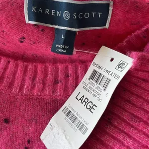 Karen Scott Large Penguin Sweater Sequin Crew Neck Long Sleeve Stretch Pink New thumbnail 6