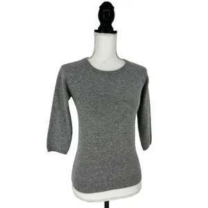 PURE Collection Cashmere Pullover 3/4‎ Sleeve Sweater thumbnail 3