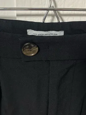 & Other Stories Los Angeles Atelier Wool Blend Pleated Trousers Black US 6 thumbnail 3
