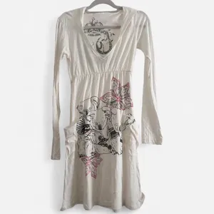 Vintage Y2K Key Closet White Koala Graphic Tunic Dress Hooded small thumbnail 3