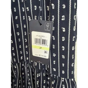 Tommy Hilfiger Women's Petite Long Sleeve Tie Tiered Skirt 3/4 Sleeve Blue $119 thumbnail 5